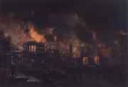 Nicolino V. Calyo Great Fire of New York as Seen From the Bank of America Spain oil painting artist